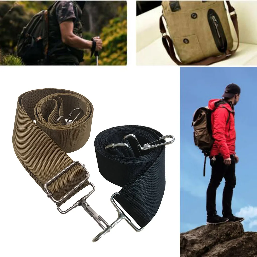 Регулируемая нейлоновая сумка через плечо сменный однотонный ремешок