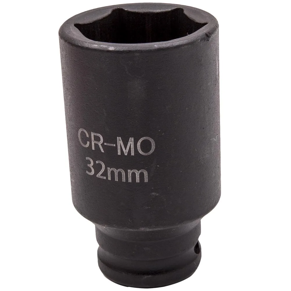 

35pcs 1/2" inch Impact Socket Deep Setting Tools 8-32mm Metric Steel Repair Kit W/case