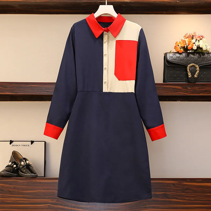 

Женское платье-рубашка в стиле ретро, с длинным рукавом