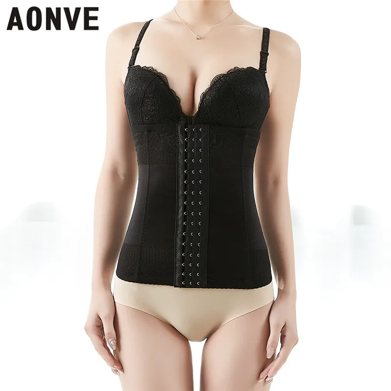 Waist trainer Sexy Lace Slimming Underwear Modeling strap 4 Steel bone Postpartu Body Shapewear Woman Black Lingerie Wedding
