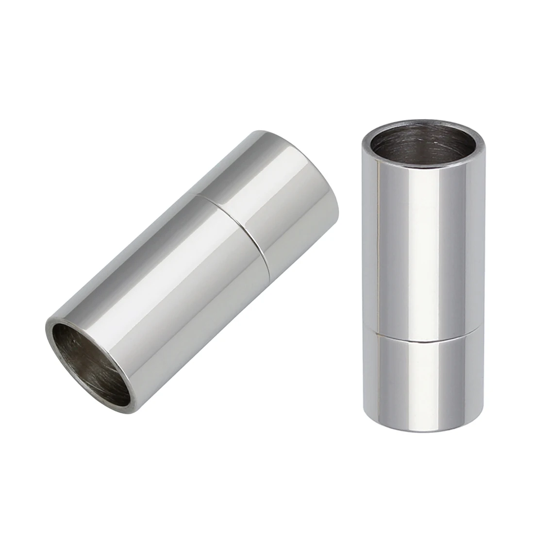 

Ciseng 2set/lot Silver Color Stainless Steel Strong Magnetic Clasp Fit for 7mm Round Leather Cord Necklaces Bracelets Connectors