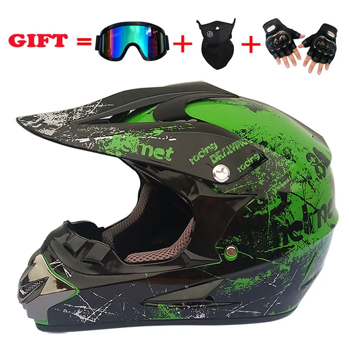 

Motorcycle helmet, cross country helmet, all year round helmet, full helmet, goggle mask, glove protective helmet
