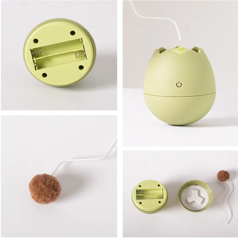 

Creative Electric Cat Toy Smart Electric Teasing Eggshell Self-hey Rolling Ball Automatic Interactive Rotating Rope Pet Toys
