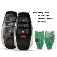 jingyuqin 433315868 mhz with audi 5 chip 3 4button replacement smart card remote key fob for vw volkswagen touareg 2010 2014