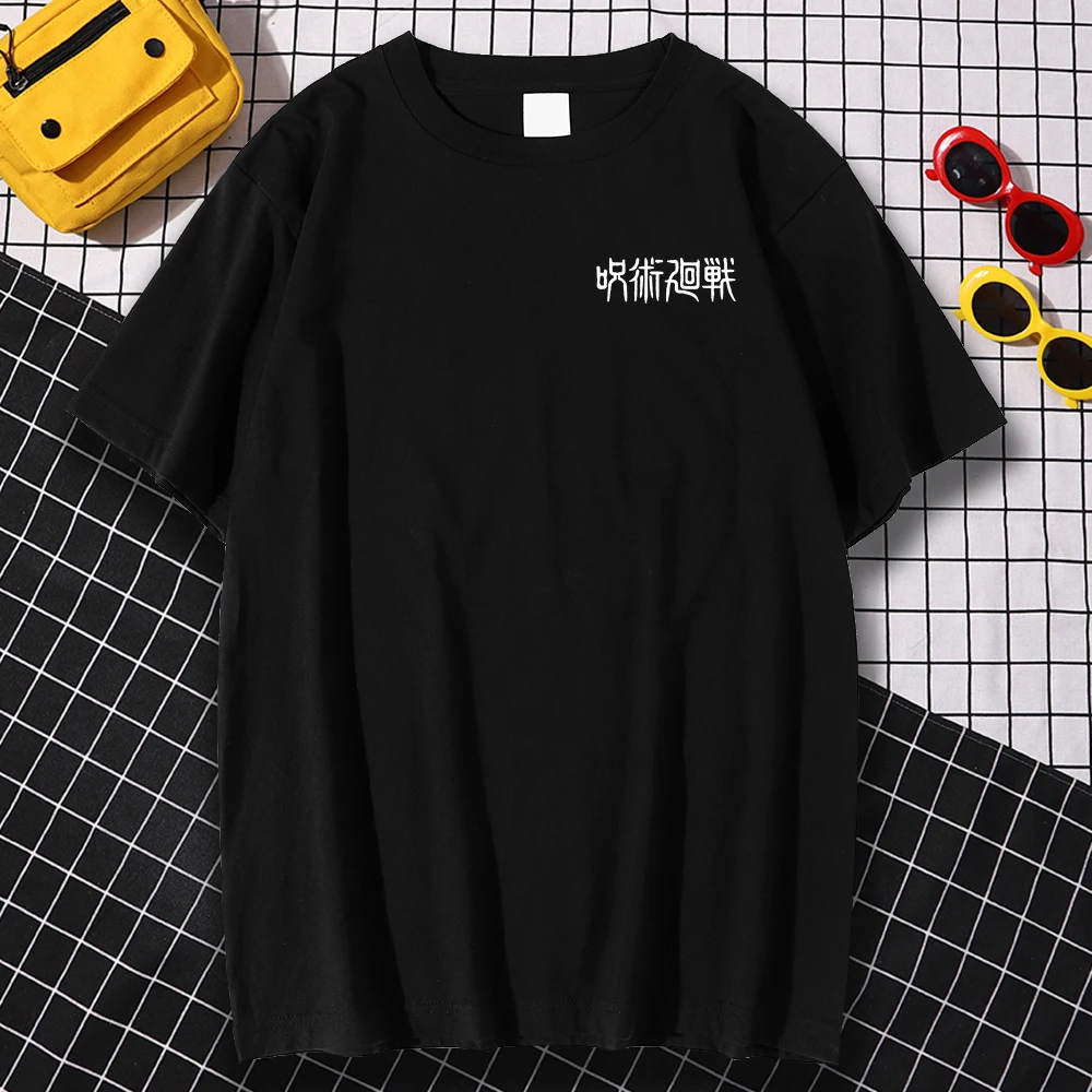 

Retro Anime Streetwear Casual Clothes White Jujutsu Kaisen Japanese Printing Man T-Shirt Creativity Brand Tshirts Male Kohpweran