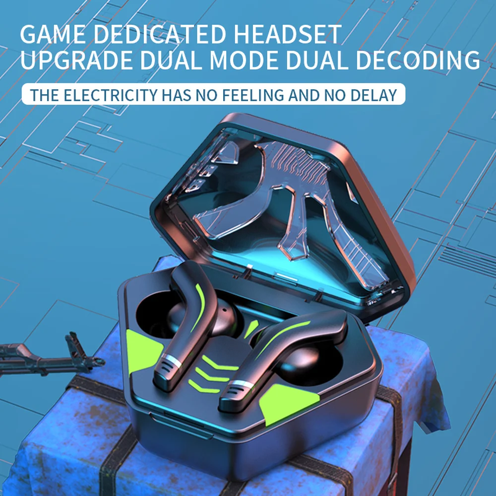 

TWS 5.1 Gaming Headsets 65ms Low Latency Bluetooth Headphone Sound Positioning Wireless Earphone Noise Cancelling Gaming Earbuds