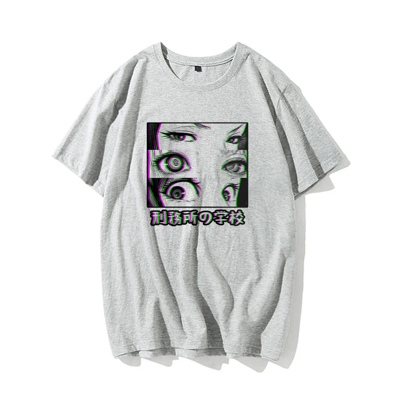 Японские школьные принт Футболка с рисунком в виде букв и большой женский Размер
