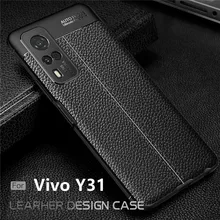 For Cover Vivo Y31 Case For Vivo Y31 Capas Coque Luxury Phone Back Shockproof Bumper TPU Leather For Fundas Vivo Y31 Y 31 Cover