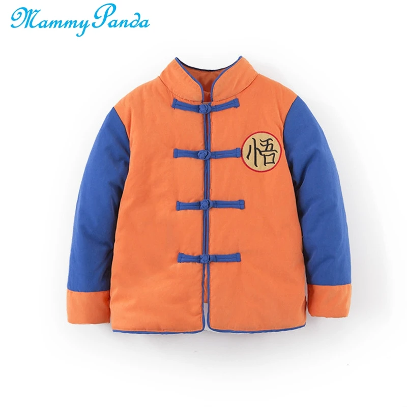 MPANDA Dragon Ball/зимняя одежда для малышей детская зимняя одежда из плотного флиса для мальчиков, Goku хлопковая куртка детская утепленная куртка для мальчиков