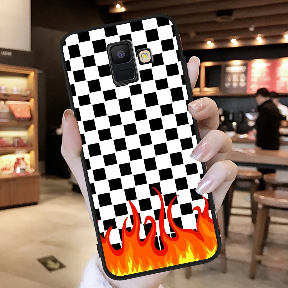 

Luxury Flame Lattice Pattern Phone Case for Samsung Galaxy A3 A5 A6 A7 A8 A9 A10 A30 A40 A50 A90 J3 J4 J5 J6 J7 J8 Plus Funda