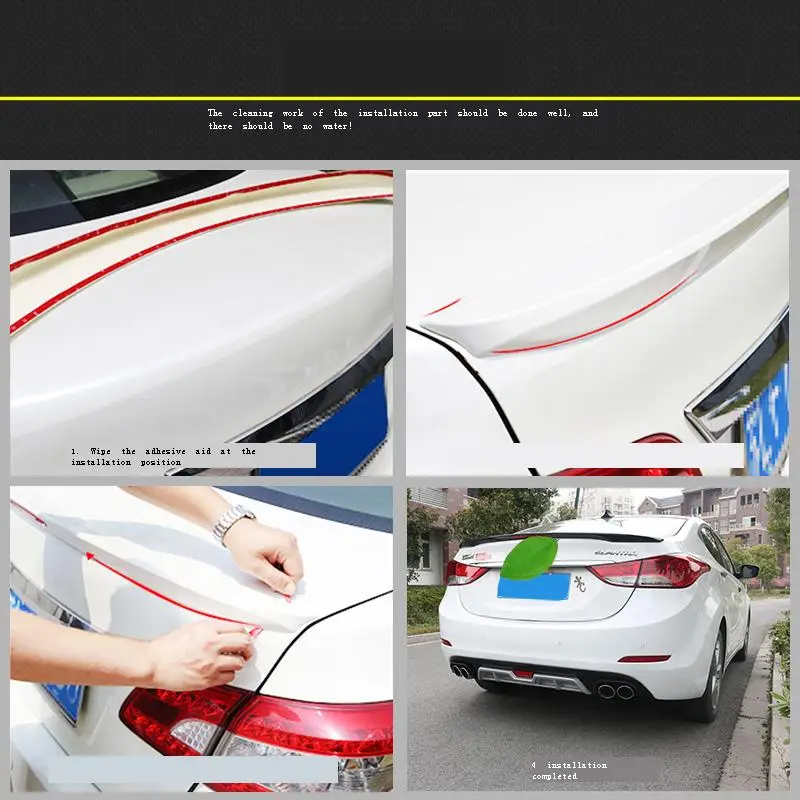 

Styling Decorative Accessories Aileron Voiture Tuning Car Rear Auto Roof Trasero Aleron Spoiler Wing FOR Hyundai Elantra