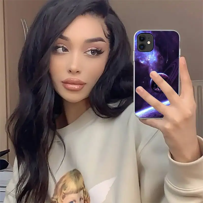 

white moon stars space planets Phone Case For iphone 12 mini 5 5s 5c se 6 6s 7 8 plus x xs xr 11 pro max