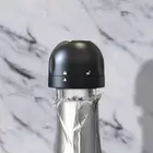 Черная силиконовая герметичная пробка для винных бутылок, герметичная пробка для шампанского, мини-пробка из пищевого АБС-пластика для игристого вина затычка для бутылок с шампанским