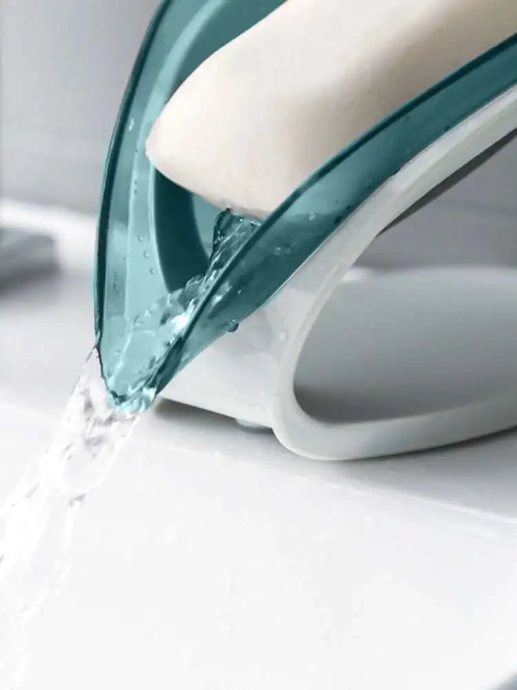 

Bathroom Soap Holder Leaf Shape Soap Box Creative Kitchen Dish Storage Non-slip Drain Soap Storage Case Container