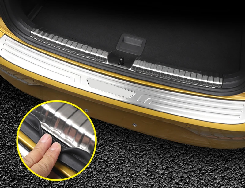 Для Фольксваген Поло хэтчбек 2019 2020 2021 Серебро Нержавеющая внутренняя и внешняя