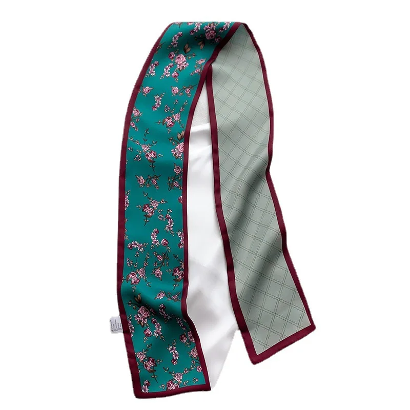 

2021 Silk Scarf Fashion Neck scarf Women Headscarf Kerchief Female Bandana Shawl Accessories Scarves Office Muslim Hijab Foulard