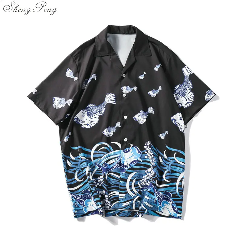 

2019 Повседневная рубашка с короткими рукавами и принтом Мужская Уличная 2019 Гавайская пляжная Женская модная рубашка с короткими рукавами s ...