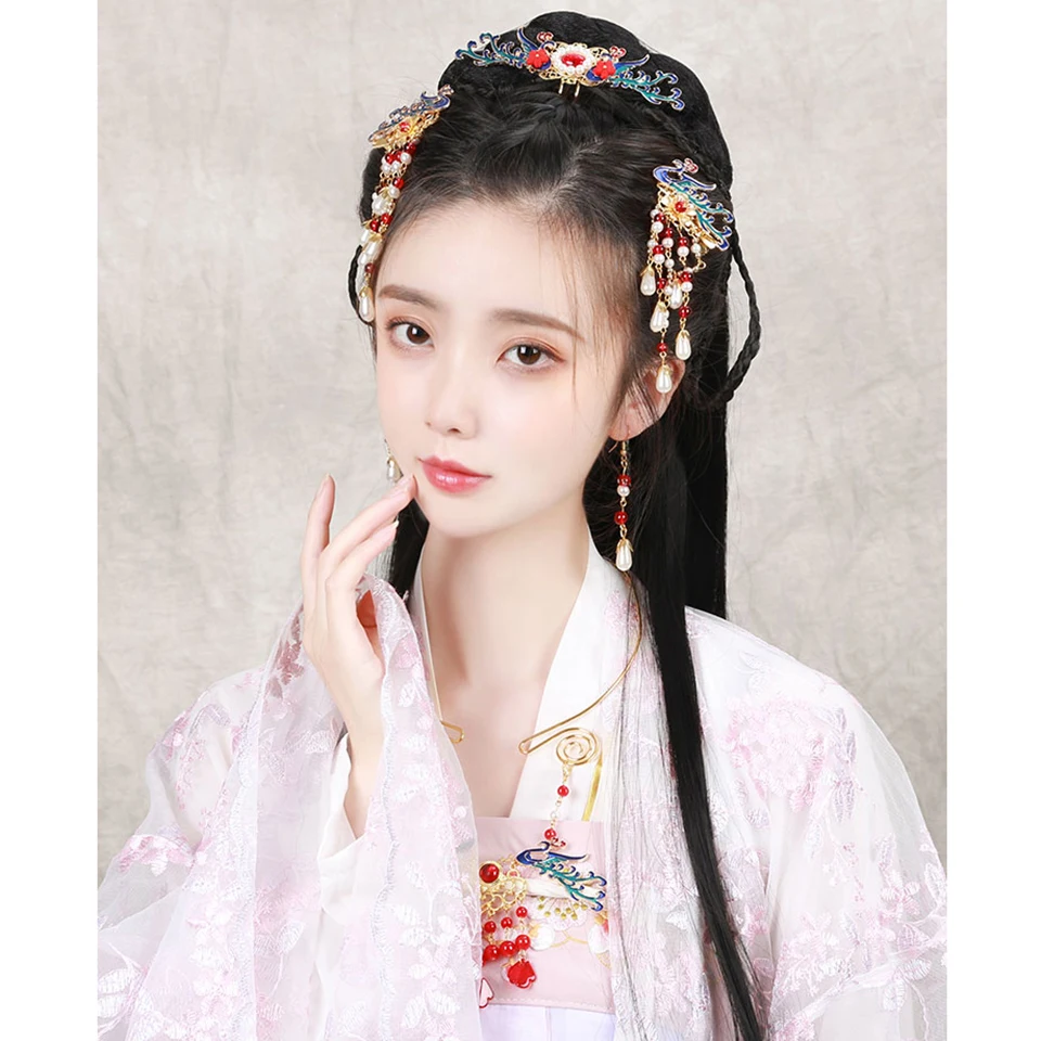 MIYOU китайский ханьфу Чонсам древности аксессуары Корона для волос кисточкой клип