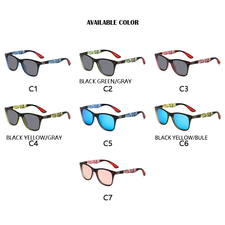 Солнцезащитные очки Polaroid унисекс винтажные квадратные Поляризационные