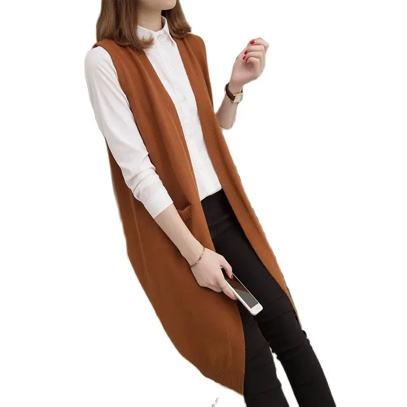 Распродажа 2021 женский жилет новая Корейская версия Свободный вязаный кардиган