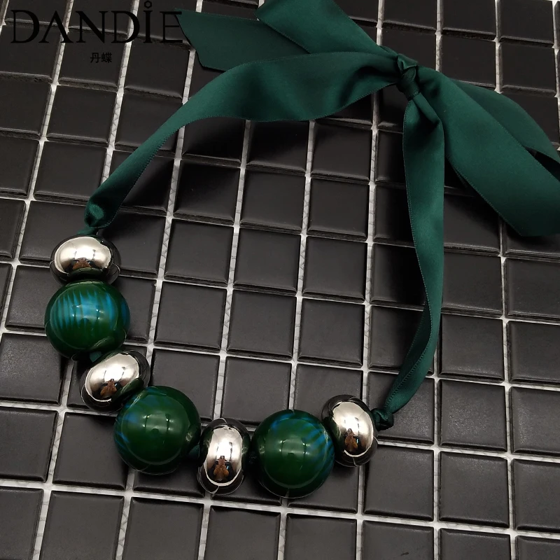Dandie модный из смолы beads керамические ожерелья простые женские украшения|Колье| |