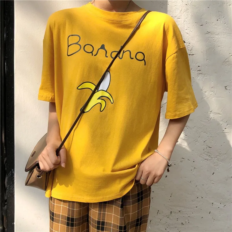 Женские винтажные футболки большого размера летние свободные хлопковые с