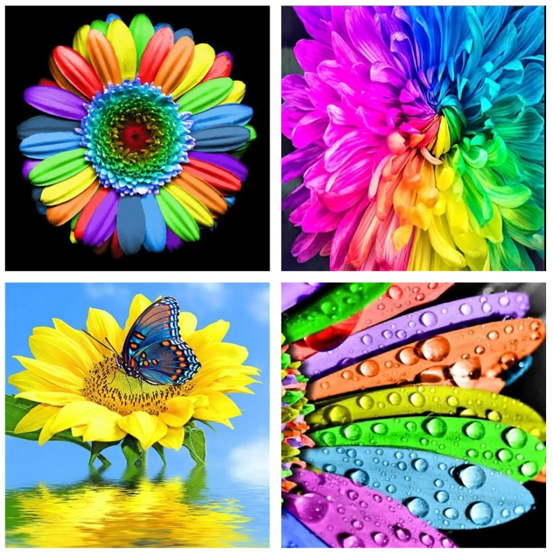 5d алмазная живопись сделай сам красочный Подсолнух Настенный декор вышивка