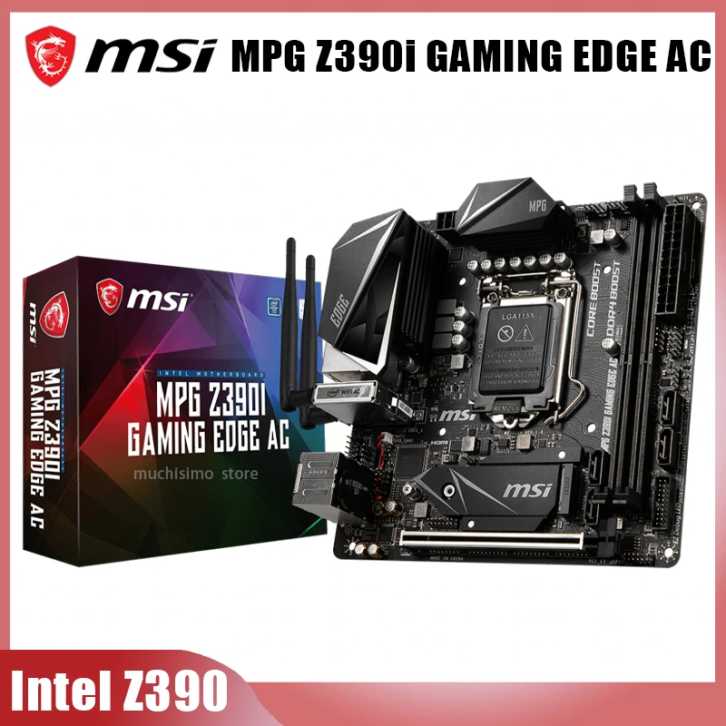 Preise LGA 1151 MSI MPG Z390I GAMING RAND AC Motherboard Core I9 I7 I3 DDR4 32GB Gaming Display Port Intel Z390 Placa-mãe Mini-ITX Neue