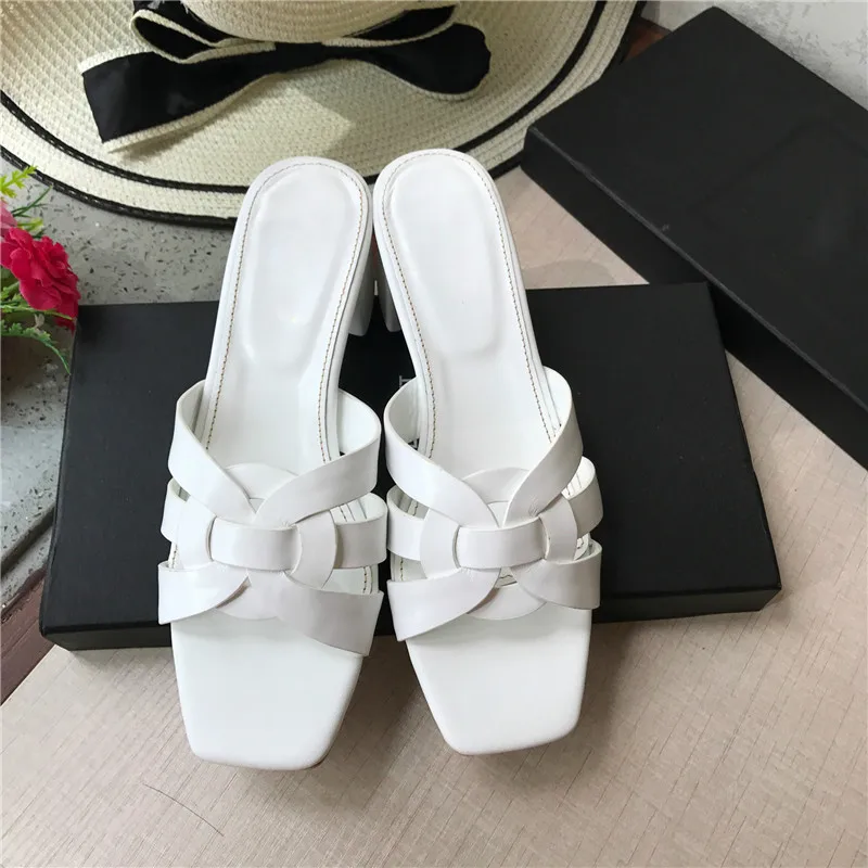 Женские шлепанцы на каблуке со стилусом брендовые дизайнерские сандалии с