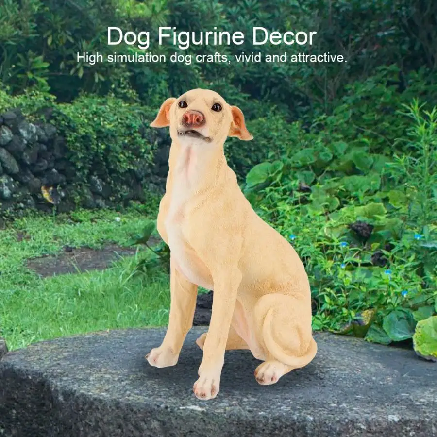 Собака статуэтки миниатюры Пейзаж сада моделирования Смола Животные газон
