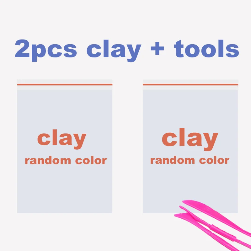 2pcs clay with tools 36 цветов/набор пушистый слизи игрушки шпатлевка мягкая глина антистрессовый свет Пластилин поставки слаймов песок Непоседа жвачка Полимерная глина для детей - Цвет: 2pcs clay with tools