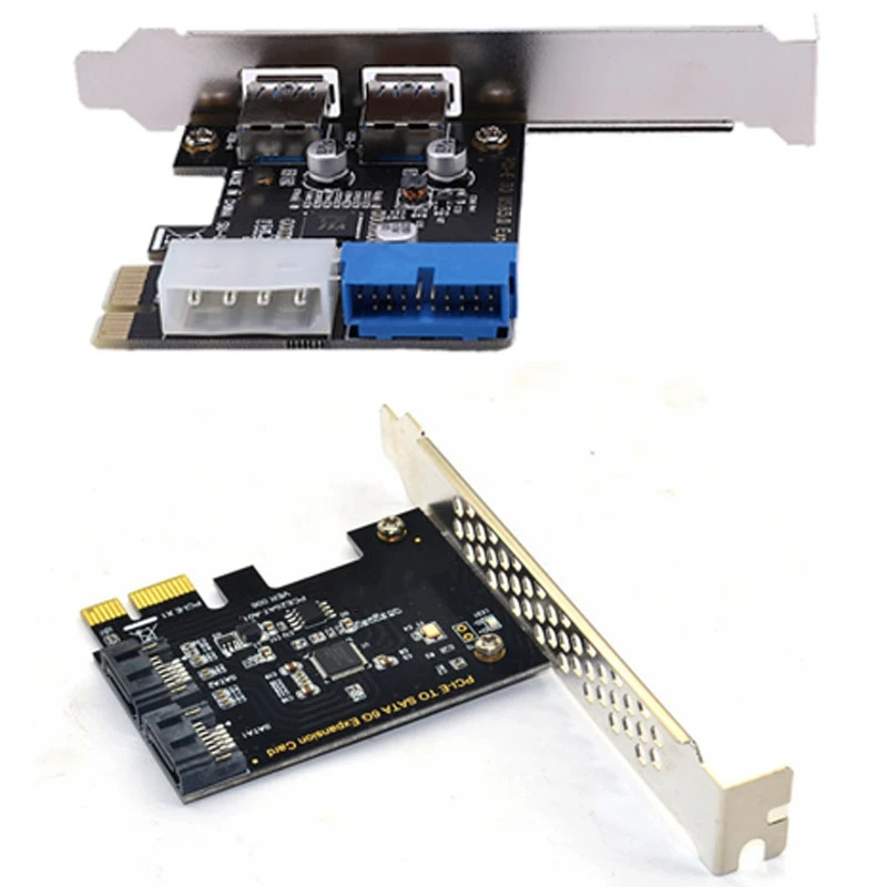 PCI Express SATA 3 карта контроллера 2 порта PCIe III 6 ГБ/сек. и USB 0 Pci-E Плата расширения |