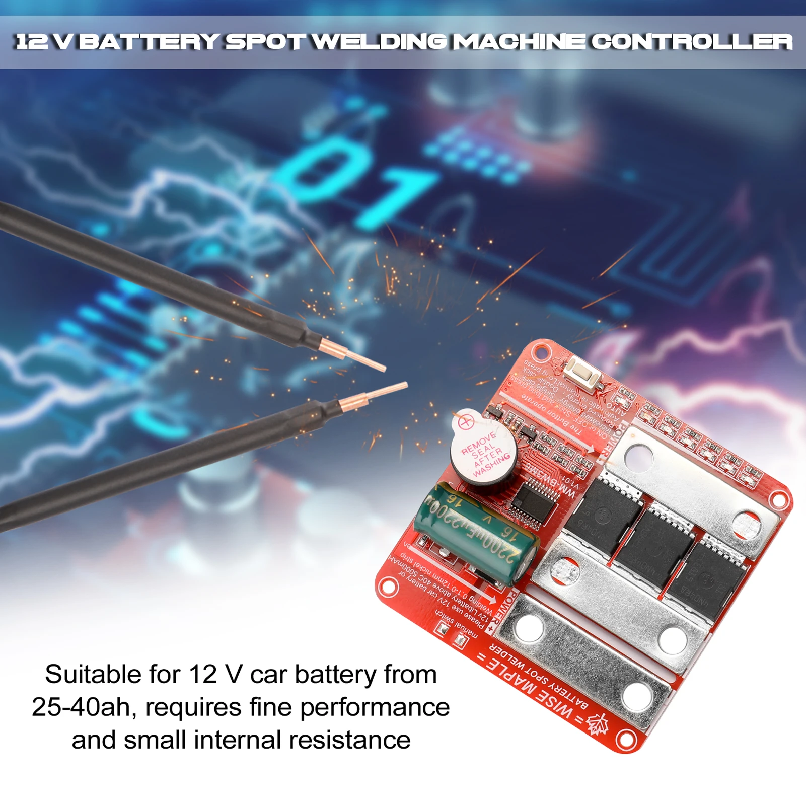 

12 V аккумуляторная машина для точечной сварки контроллер паяльник Комплект 6-ступенчатый установка энергии с 6 светодиодный индикаторы свар...