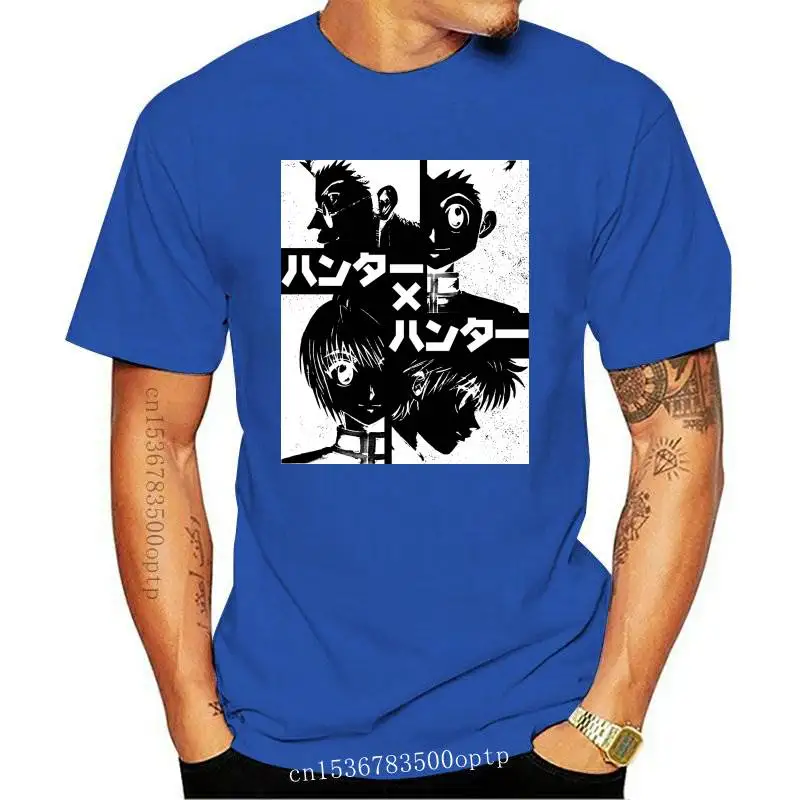 

New Cool Hunter X Hunter T-shirt Men 100% Cotton Japanese Anime Manga Hxh Tees Shirt O-neck Short Sleeve Summer Tshirt Gift