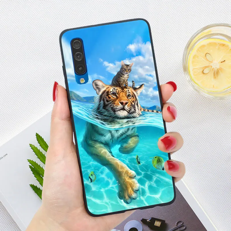 OO5 Чехол для samsung A50 A10 A20 A20e A30 A40 A70 чехол силиконовый мягкий чехол Яркий глянцевый чехол - Цвет: OO5