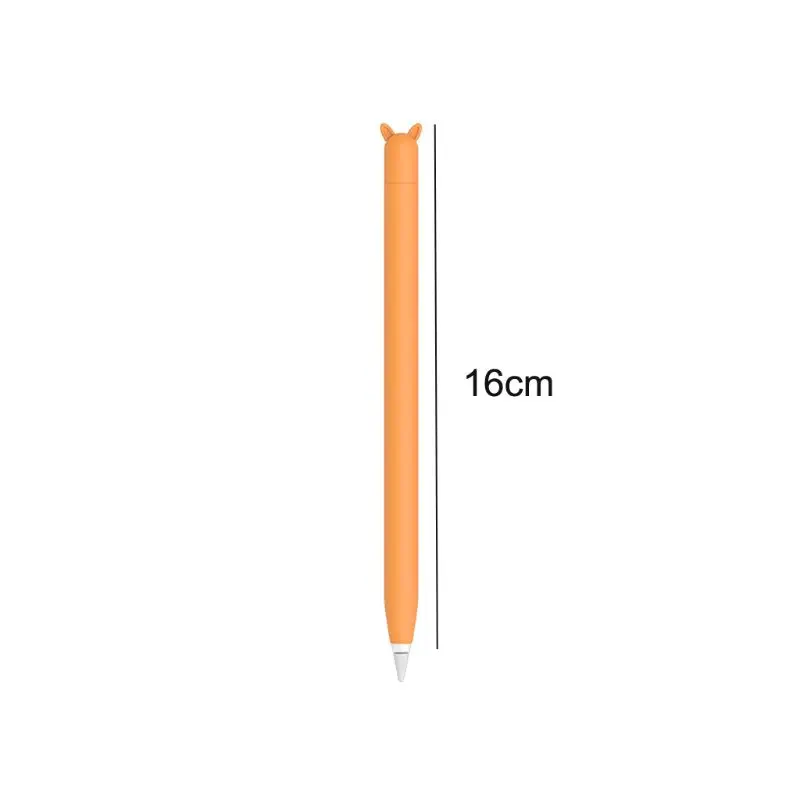 

Cute Cat Ear Anti-scroll Soft Silicone Protective Sleeve Pouch Case Skin Cap Cover for A-pple Pencil 1st Generation