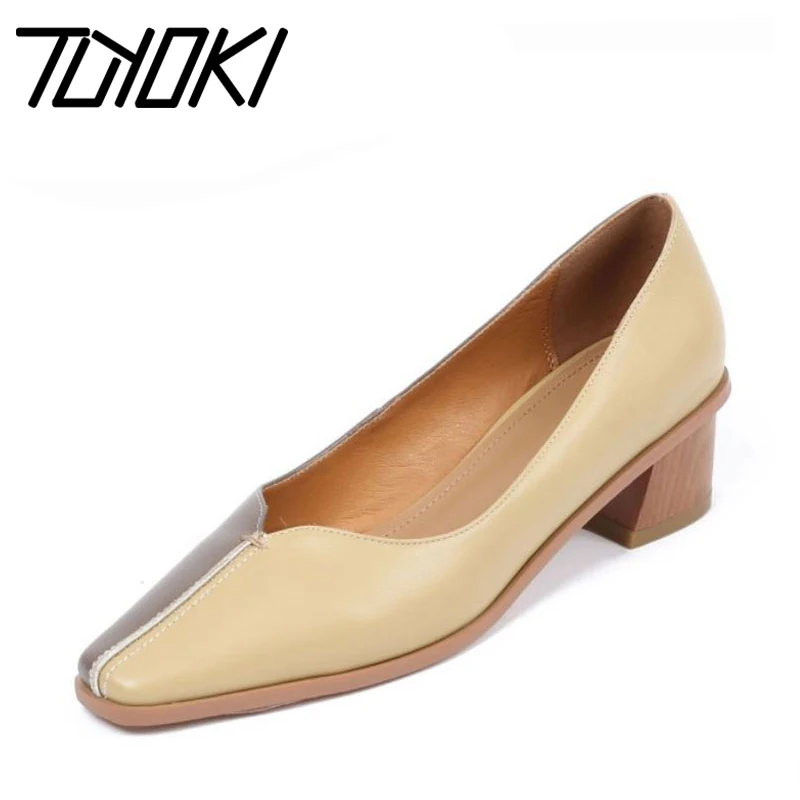 

Taoffen/Лоскутные туфли-лодочки из натуральной кожи; весенняя обувь с закрытым носком; женские офисные вечерние классические лодочки; обувь; ра...