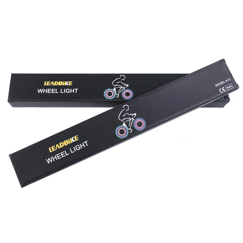 Leadbike подсветка для велосипедных колес 64 светодиода 30 моделей двухсторонний дисплей передняя фара для велосипеда фонарь спиц Водонепроницаемый подсветка для шин