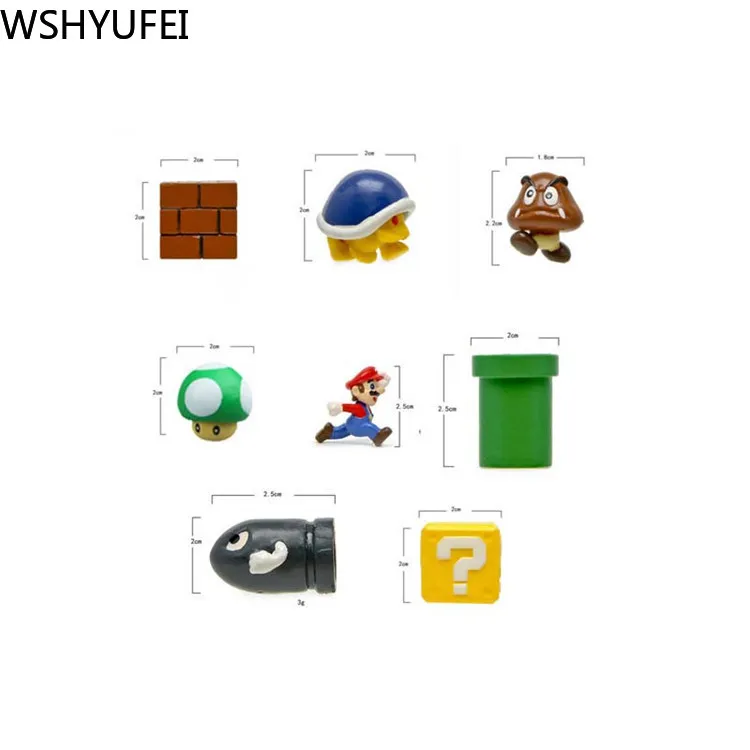 1 Набор милых резиновых 3D магнитов на холодильник в стиле супер Марио детские