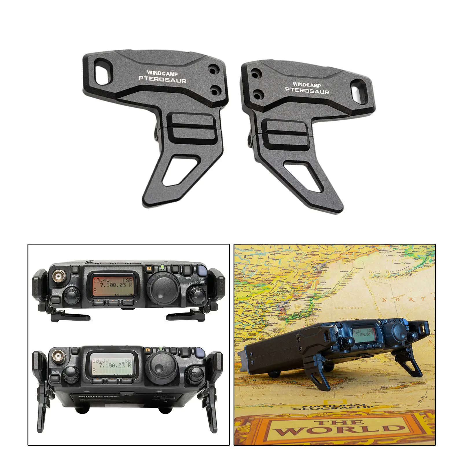 Pterosaurs Stand Collapsible Bracket Machine Feet for Yaesu Ft-818ND 817ND