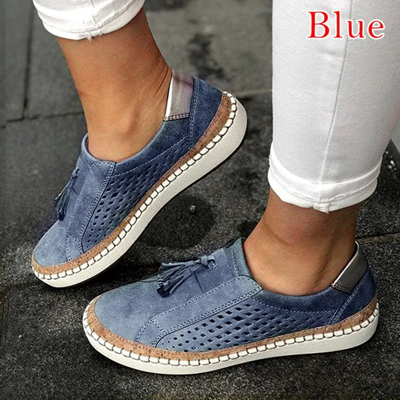 blue-2 MoneRffi кроссовки; Женская Вулканизированная обувь; Повседневная дышащая обувь; женская обувь из мягкой кожи на плоской подошве; женские кроссовки - Цвет: blue-2