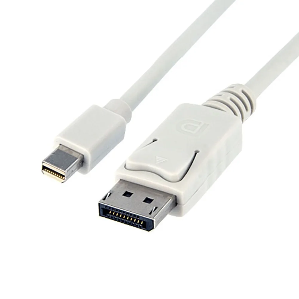 

MINI DP male to DP displayport male Video cable 1.8m white color for laptop