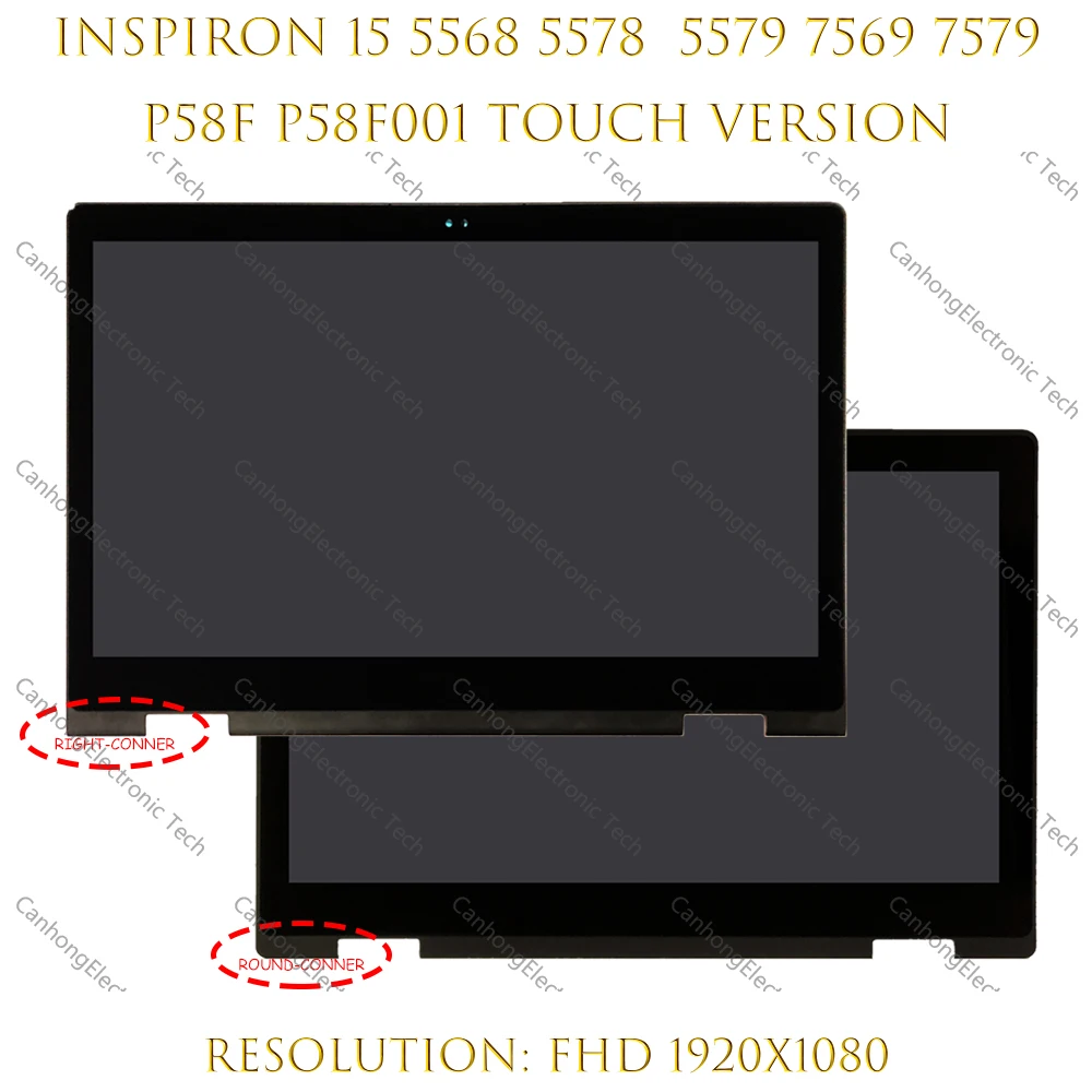 ЖК-дисплей 15 6 дюйма FHD для Dell Inspiron 5568 5578 5579 7569 P58F P58F001 сенсорный экран с