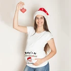 2021 мои первые рождественские Рождественские футболки для беременных Лучшие Подарки Забавный принт для беременных футболки