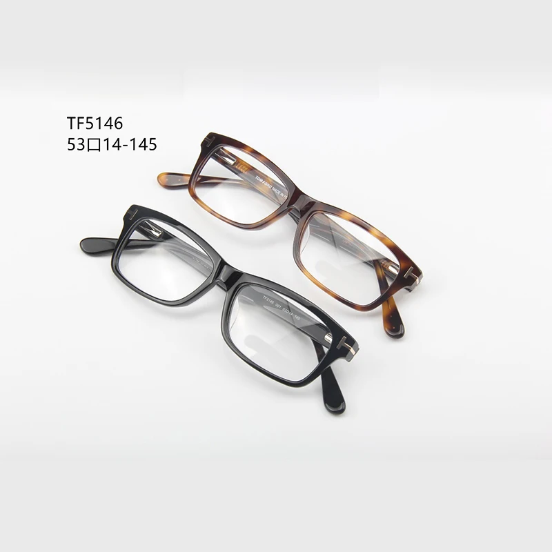 

New Tom Brand Vintage Optical square Eyeglass Frames women men Acetate Eyewear Reading Myopia Prescription Glasses frame TF5146