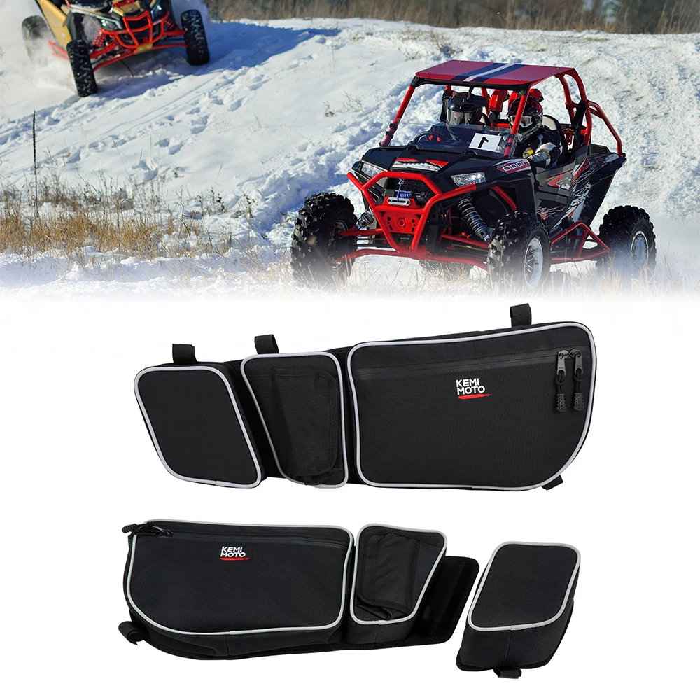 KEMIMOTO UTV Side Storage Bag Passengerand Driver Side Door Bags Knee Pad for Can Am Maverick X3 Max R Turbo DPS 4x4 2017 2020