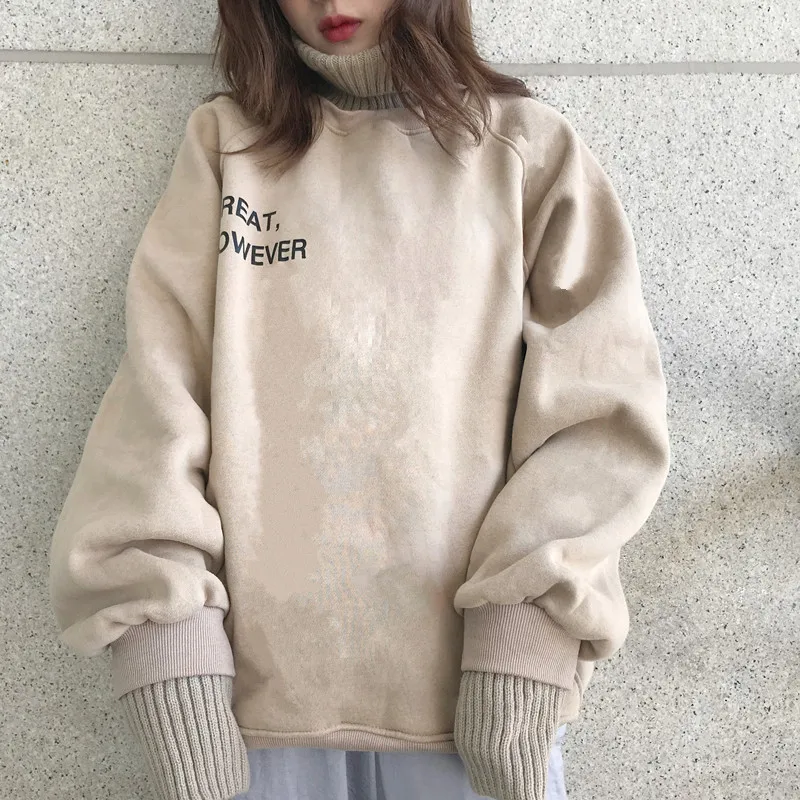 Женские толстовки в стиле пэчворк Высококачественная Толстая теплая Женская