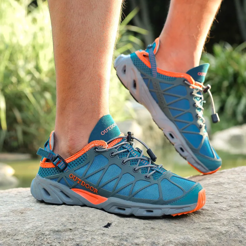 Breathable Mesh Men Hiking Shoes Sports Non-slip Professional Hiking Sneakers Men Couples Outdoor Shoes for Trekking and Camping