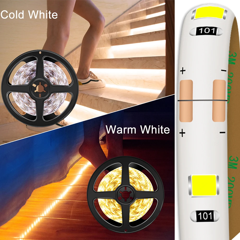 Умный Диммируемый светодиодный светильник для шкафа USB PIR датчик движения Гибкая