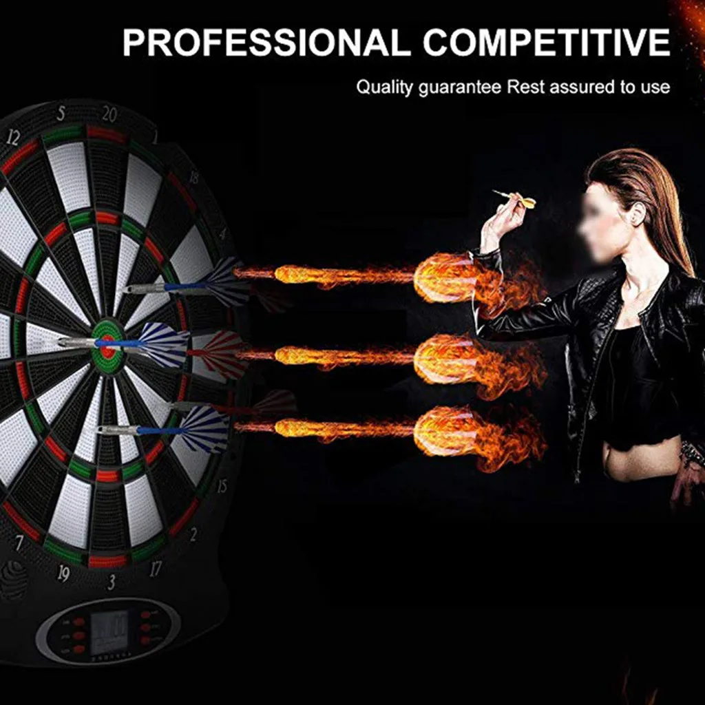 

HINST 2019 Automatic Scoring Electronic Darts Professional Electronic Soft Darts Game Target Security Indoor Home Training